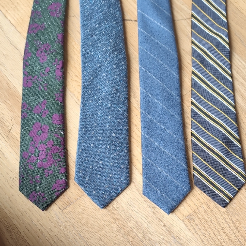 Men's Tie Collection - Floral and Striped Designs